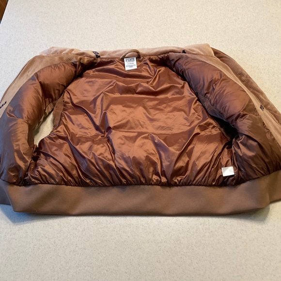 NWOTVictoria's Secret PINK Rib Velour Corduroy Crop Puffer Vest Women Size Large - Picture 11 of 13